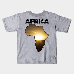 Africa Wildlife Continent Giraffe Sunset Kids T-Shirt